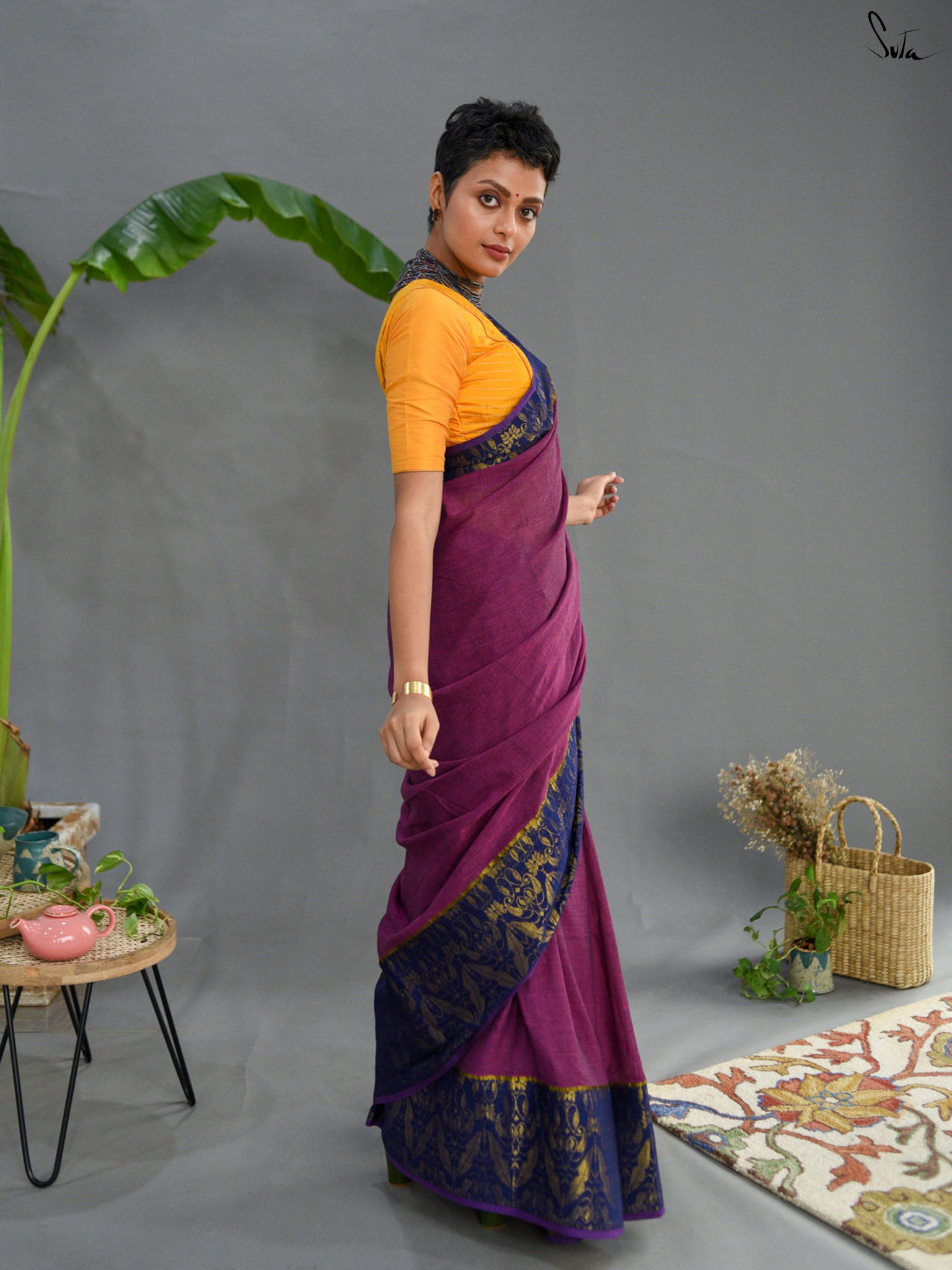 Ink Zari Saree
