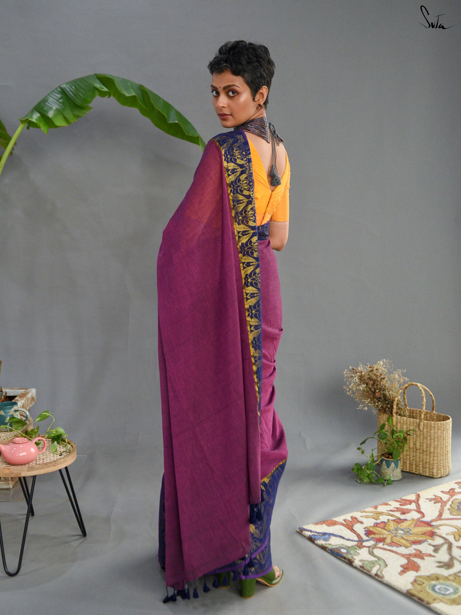 Ink Zari Saree