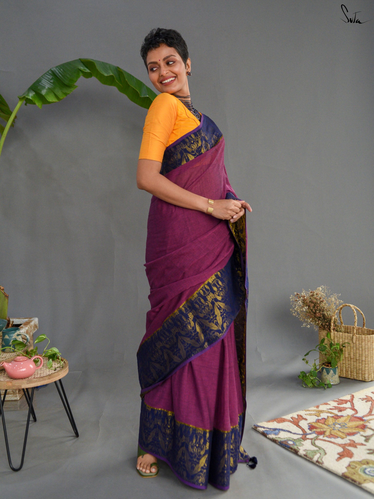 Ink Zari Saree