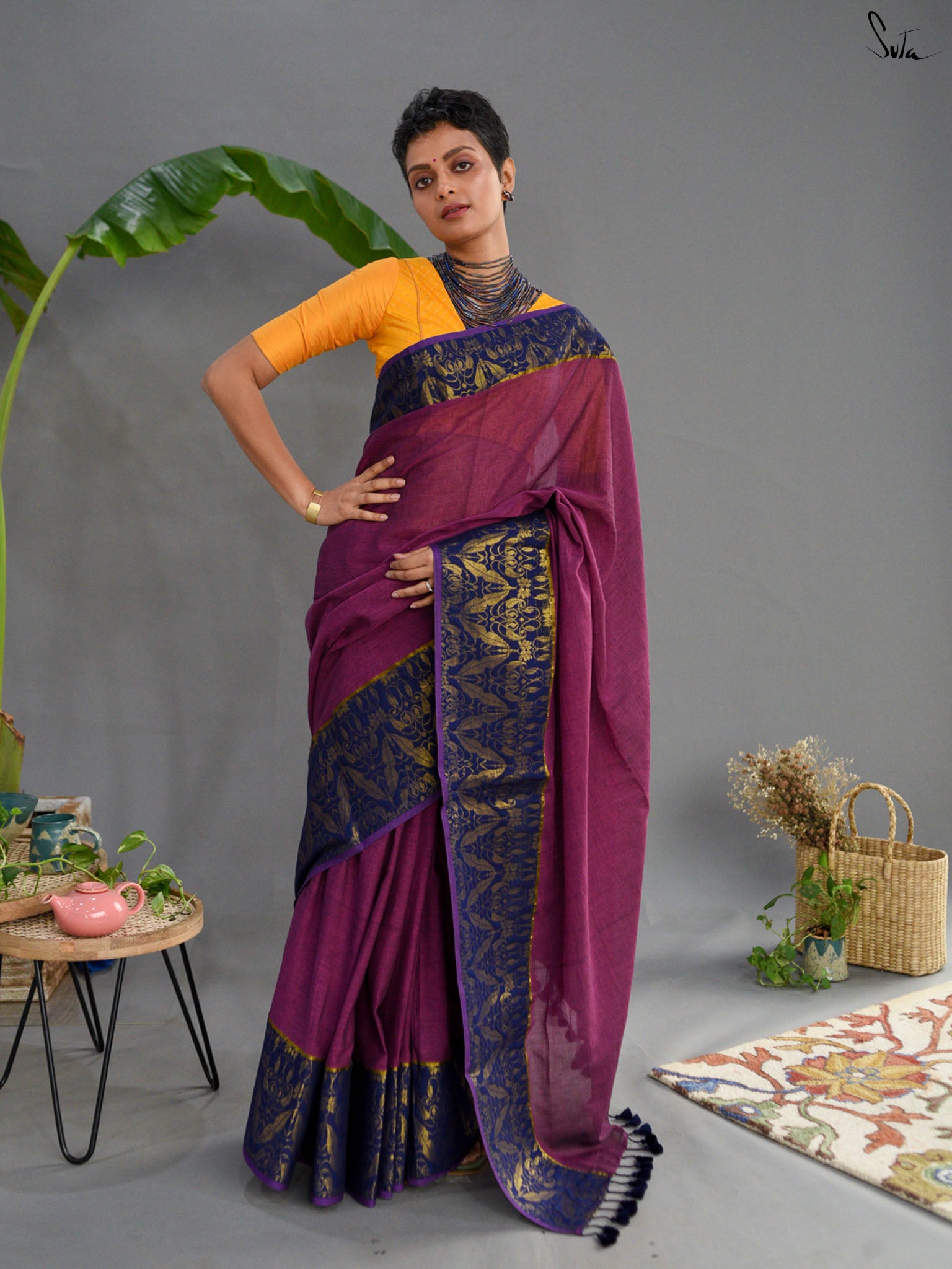 Ink Zari Saree