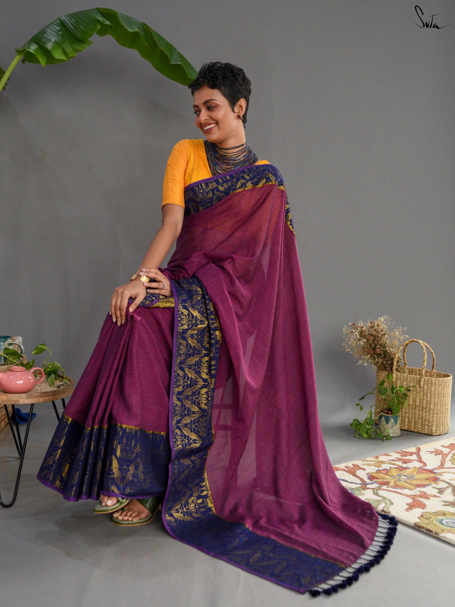 Ink Zari Saree