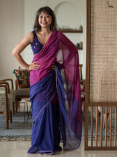 Ube Trickle Saree