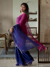 Ube Trickle Saree