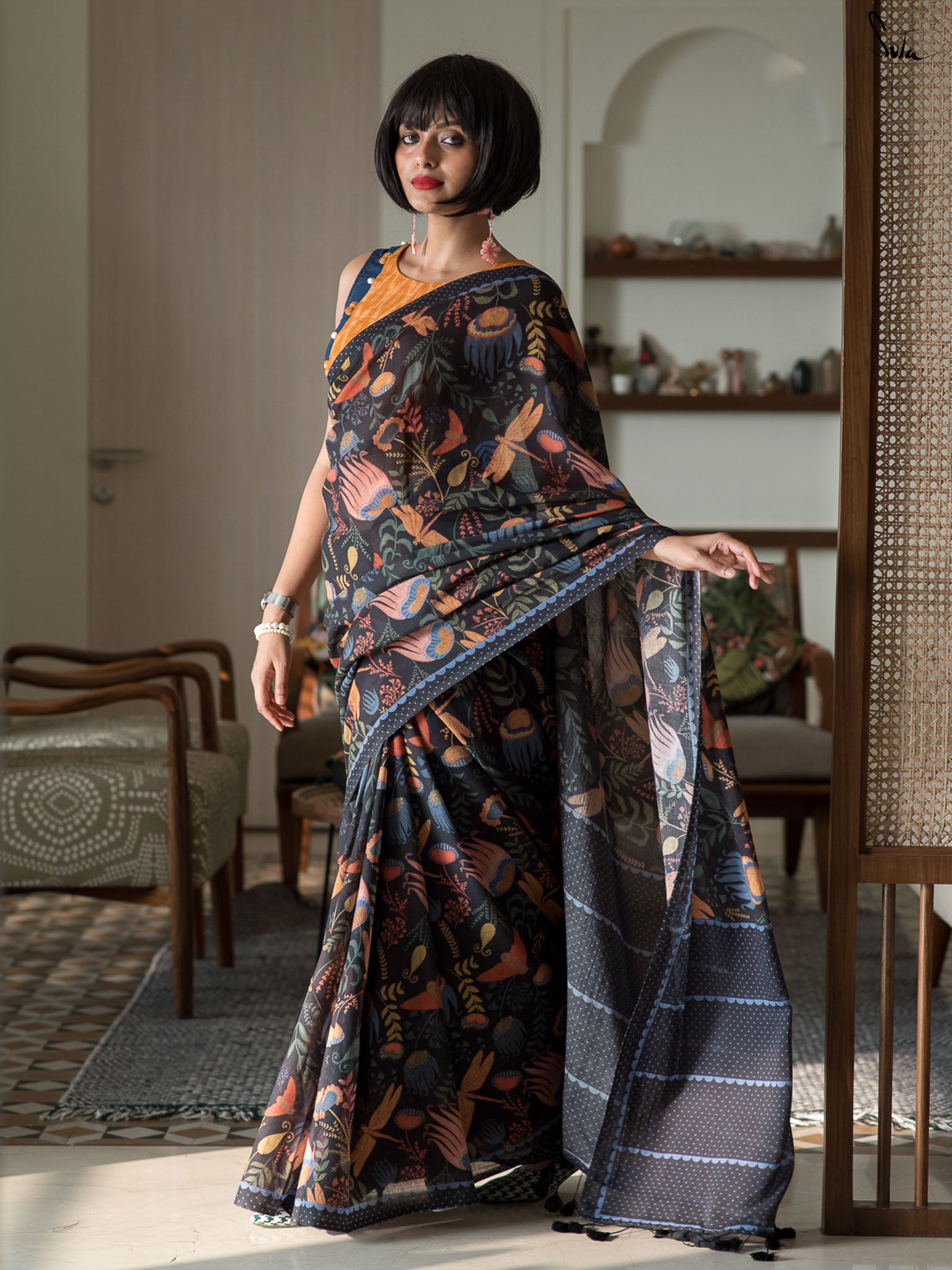 Midnight World Saree