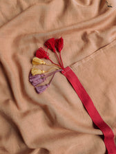 Suta Beige & Pink Pure Cotton Saree