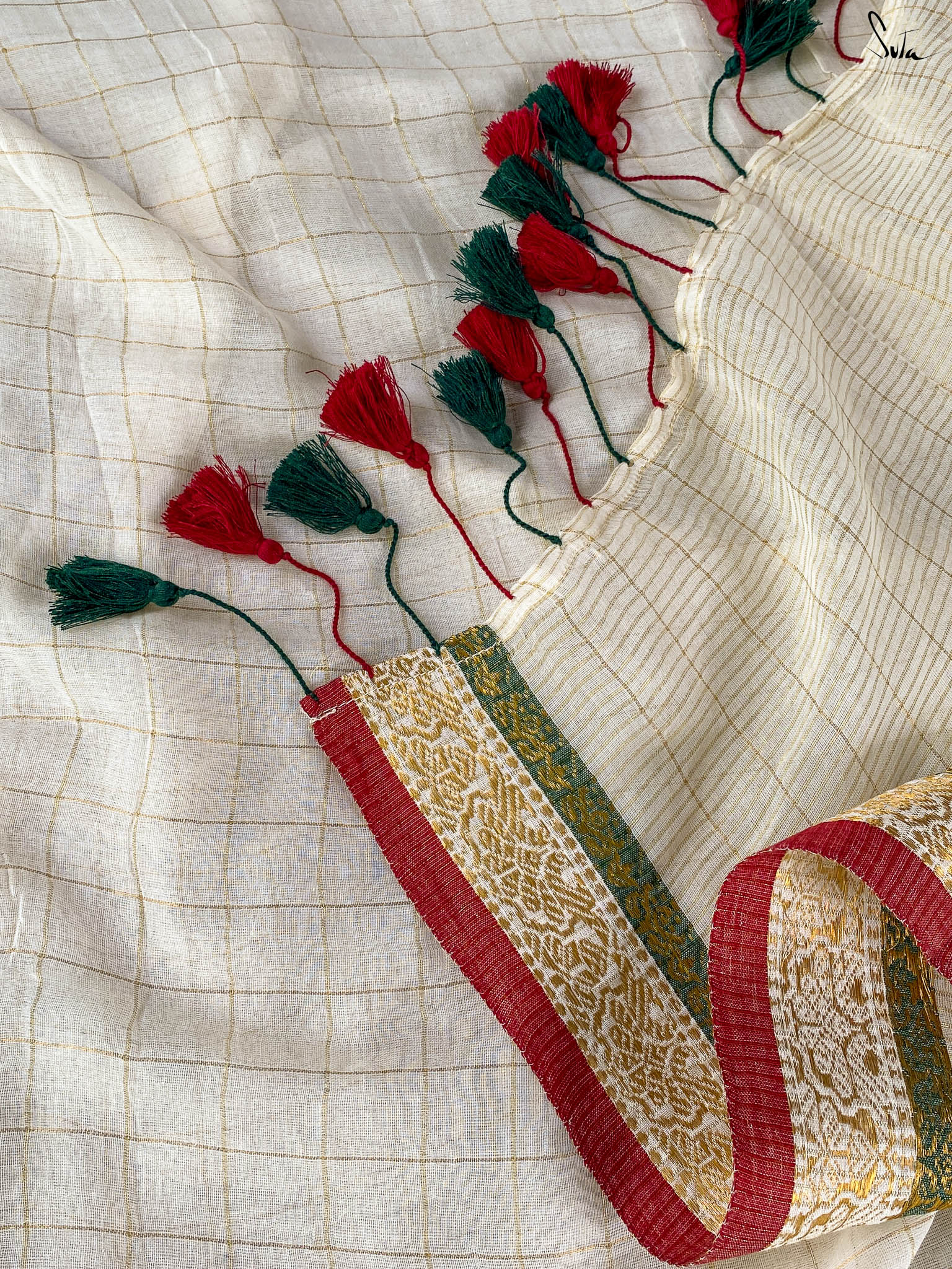 Suta Woven Design Border Zari Saree