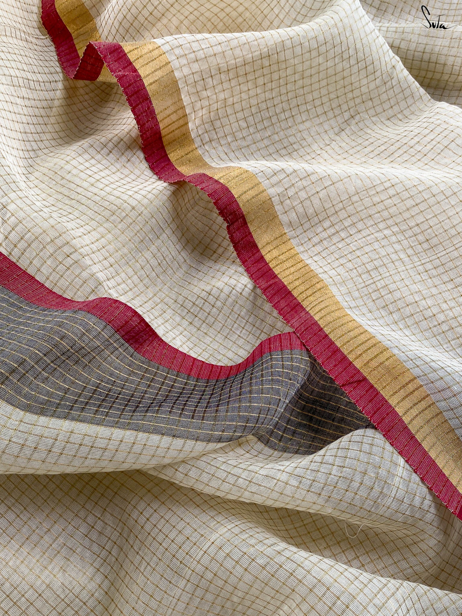 Suta Woven Design Border Zari Saree