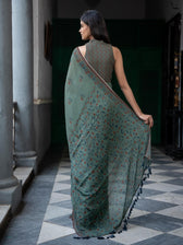 Green Base Floral Print