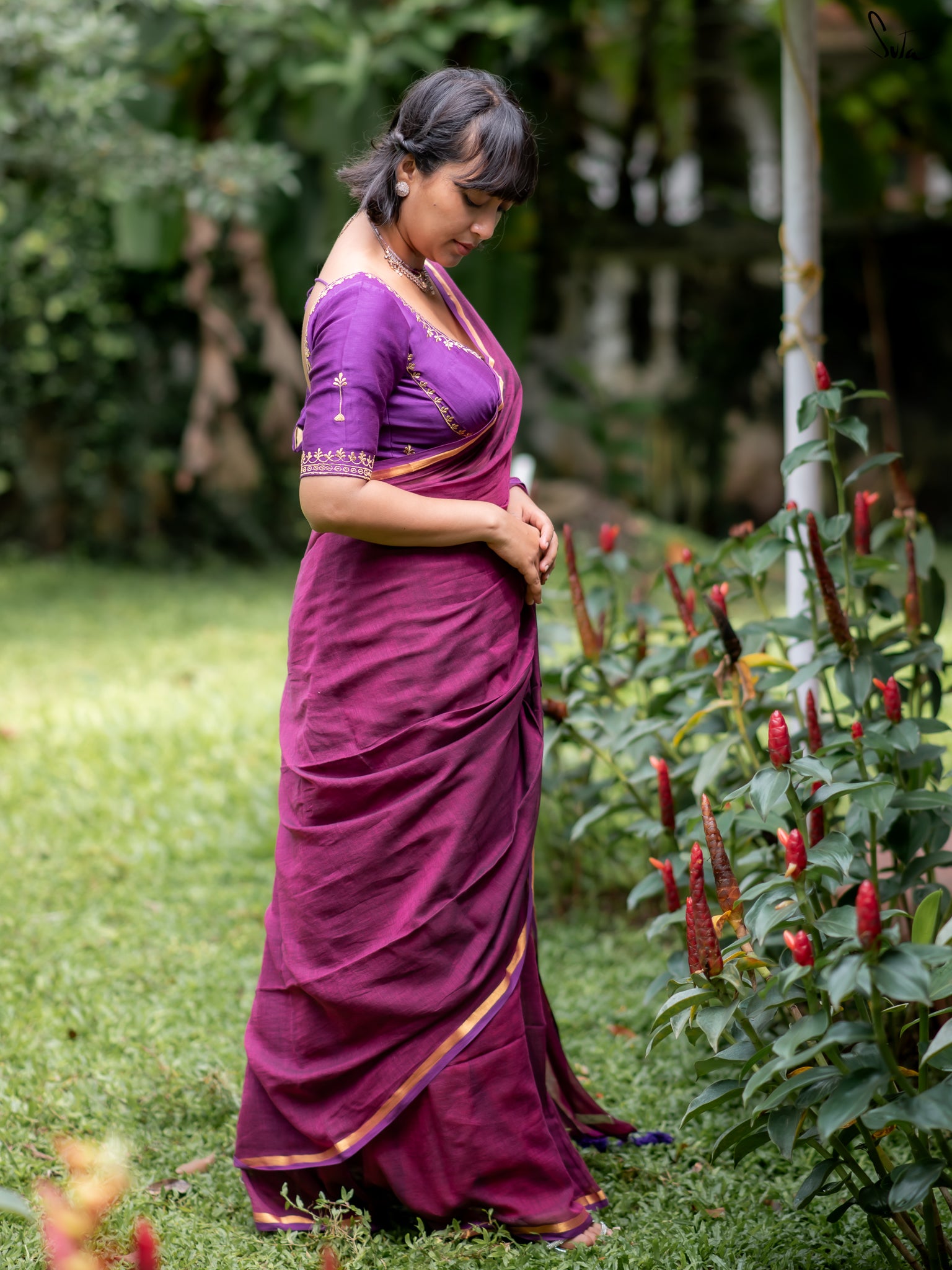 Suta Green Pure Cotton Saree
