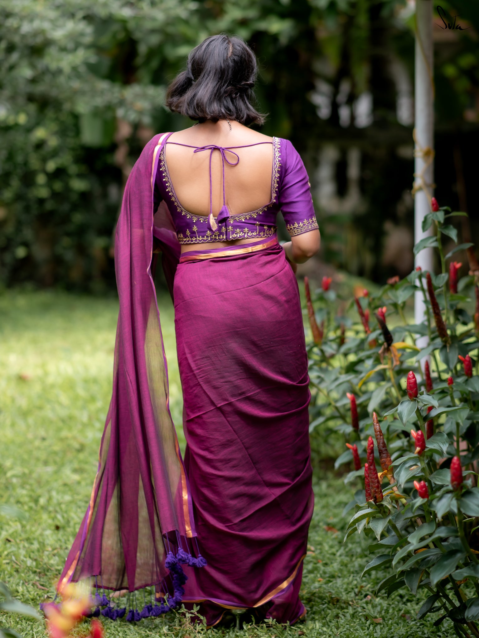 Suta Green Pure Cotton Saree