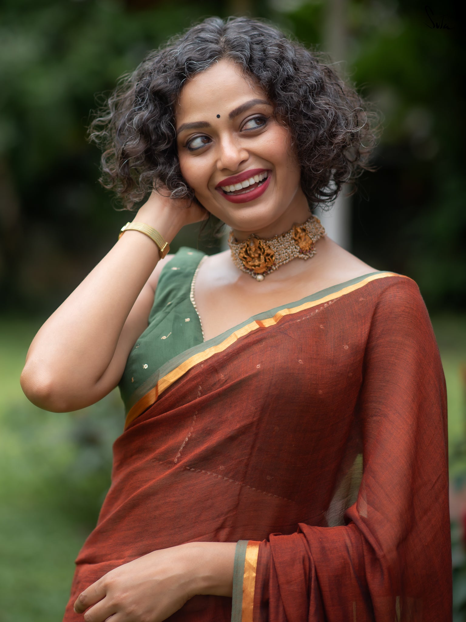 Suta Black Pure Cotton Saree