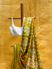 Shonar Rekha (Hand Painted Batik Silk Saree)