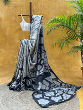 Sutrangi Weave (Pure Tussar Hand Painted Saree)