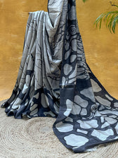 Sutrangi Weave (Pure Tussar Hand Painted Saree)
