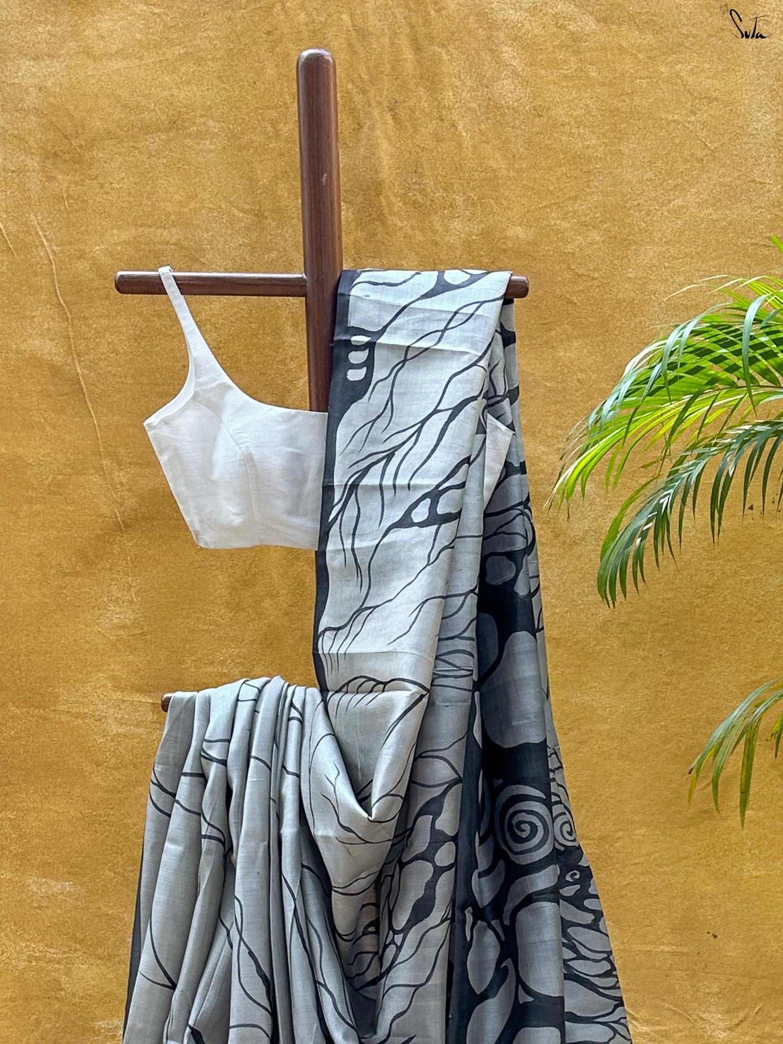Sutrangi Weave (Pure Tussar Hand Painted Saree)