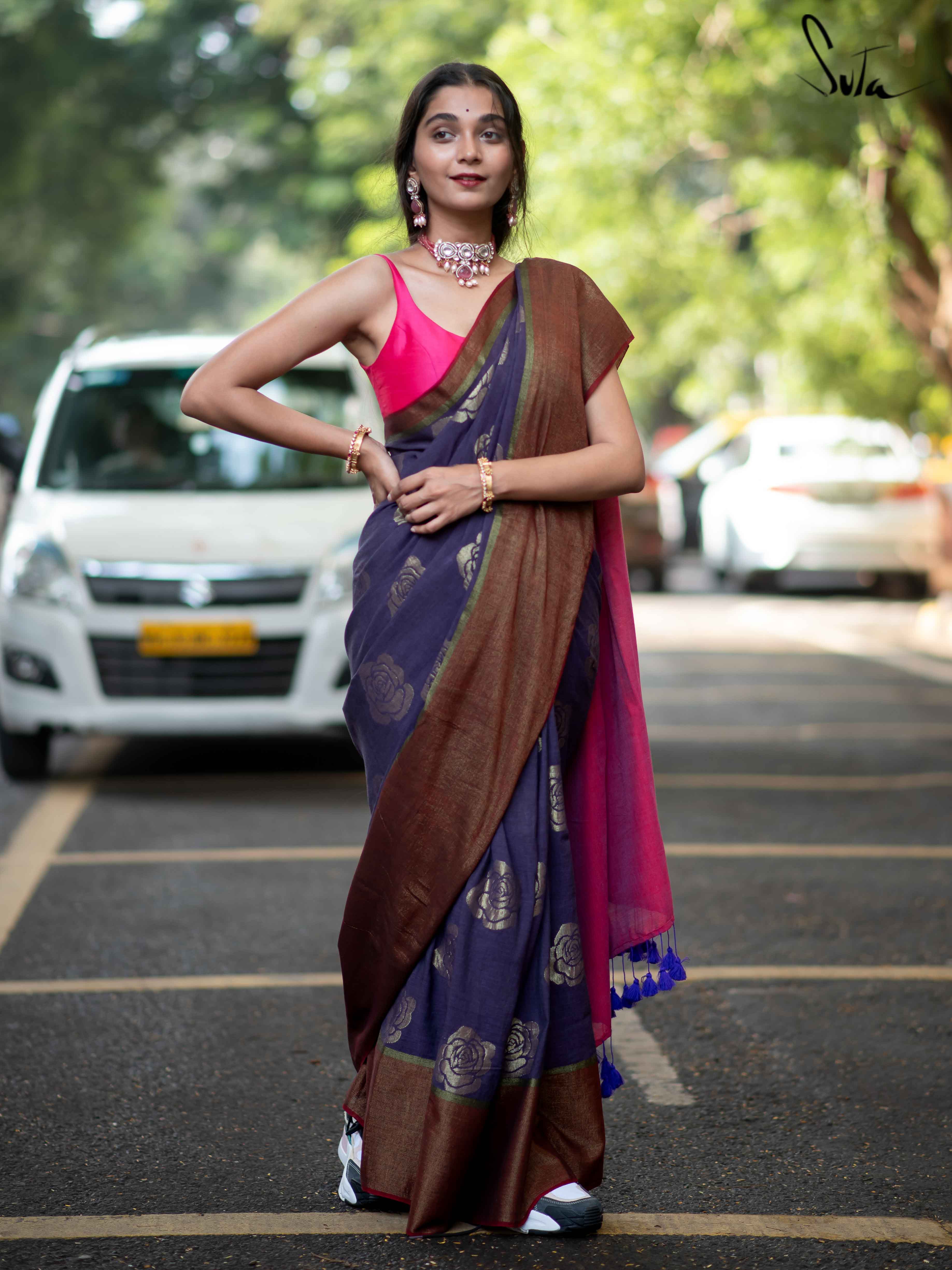 Teal Color Ready to wear Lycra saree with Metal Belt-Clothsv