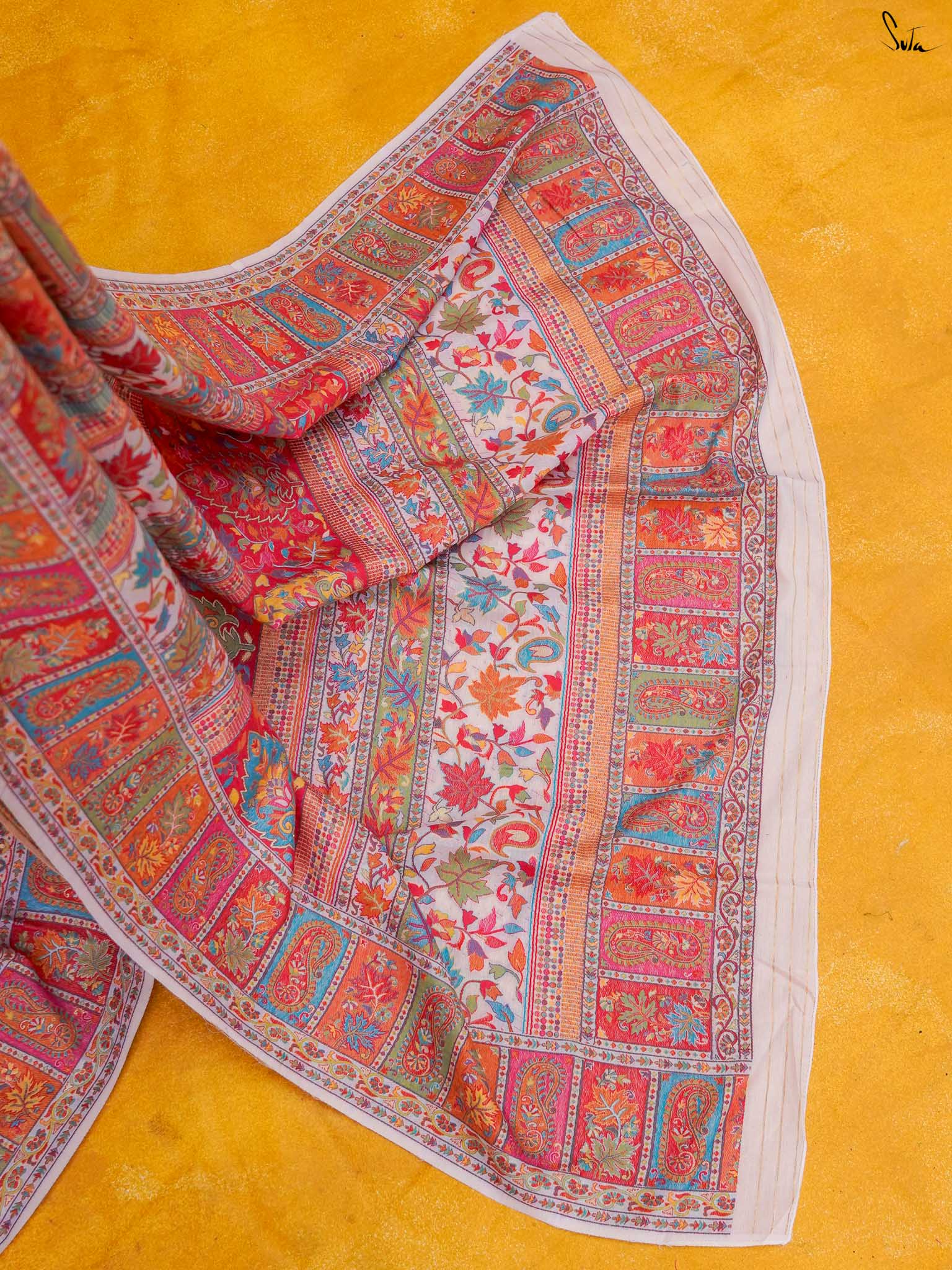 Willow Pashm Multicolour Woolen Saree