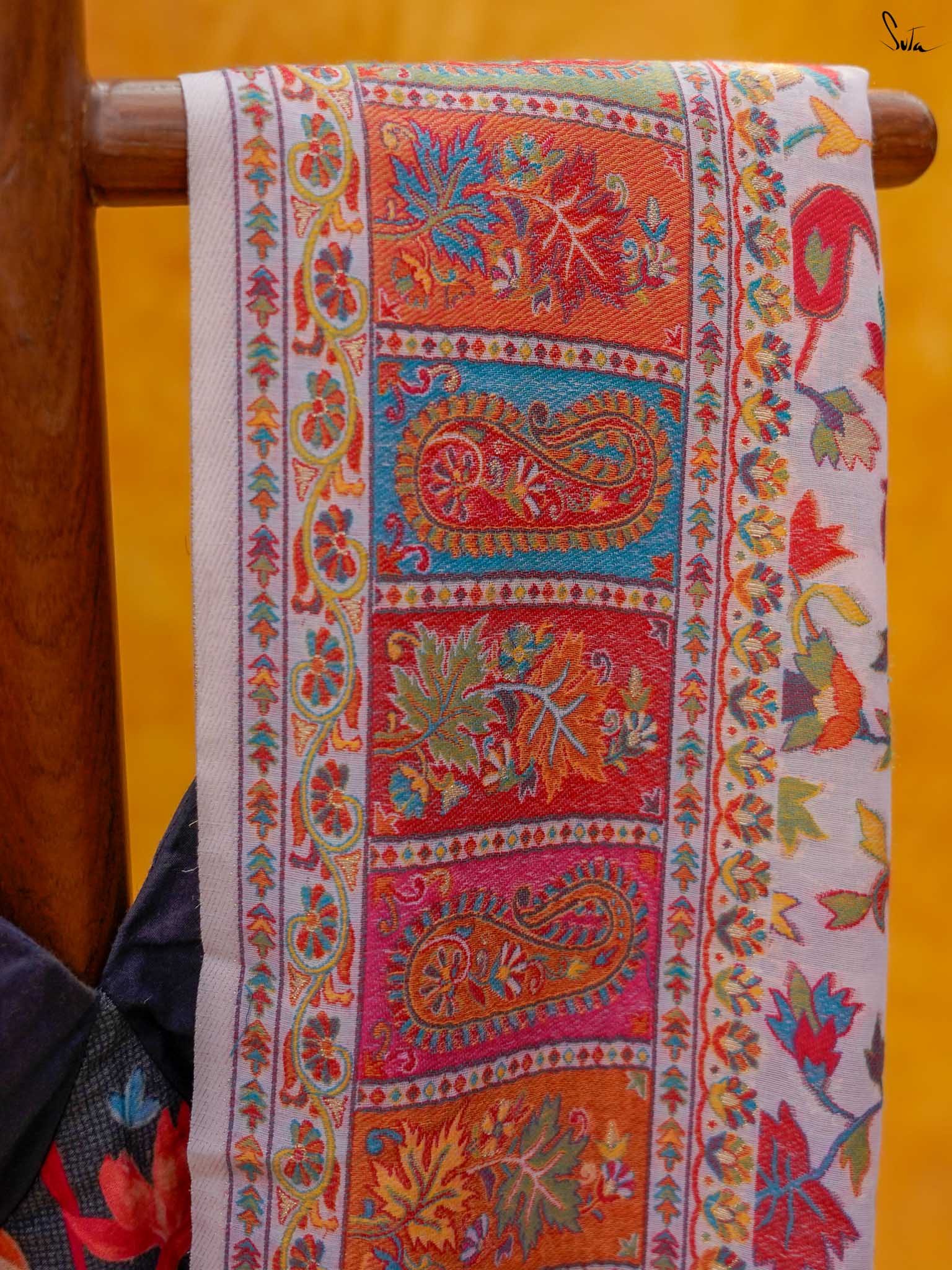 Willow Pashm Multicolour Woolen Saree