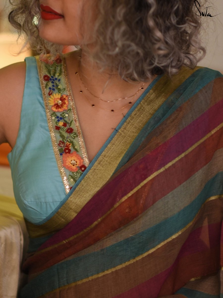 Aasmani Bagicha ( Blouse ) - suta.in