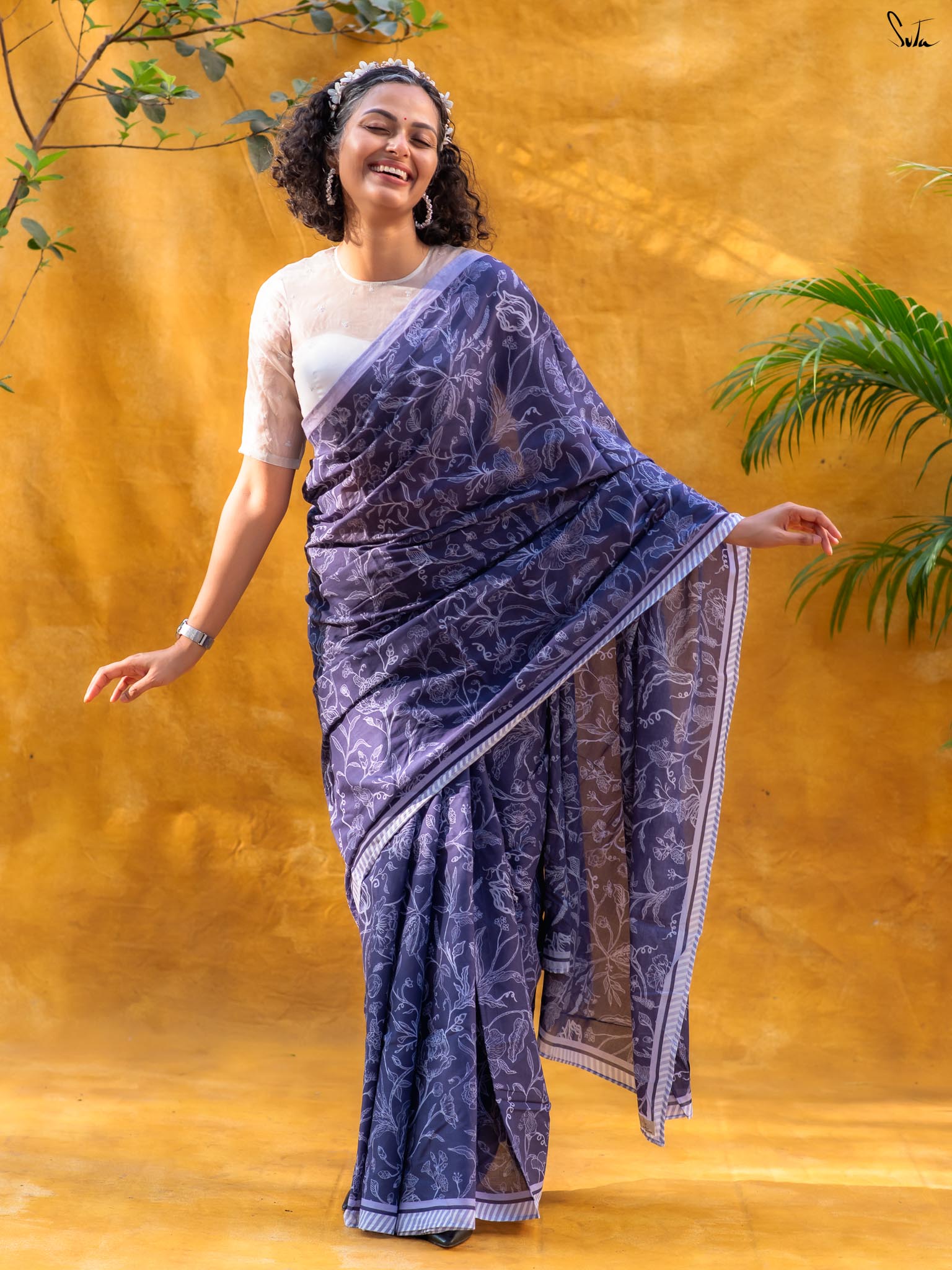 A Tale Of Violet Saree