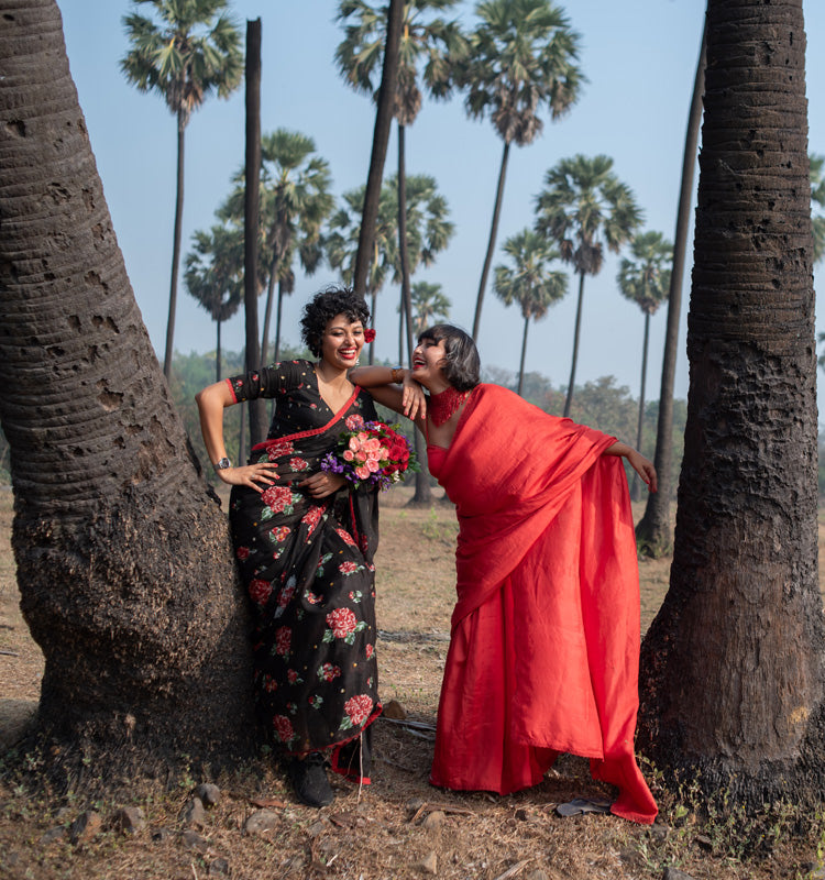 The Flying Tree Women's Satin Underskirt Saree Petticoat