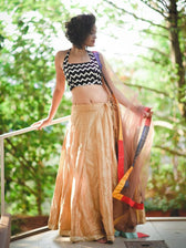 Dull gold Raw silk skirt - suta.in