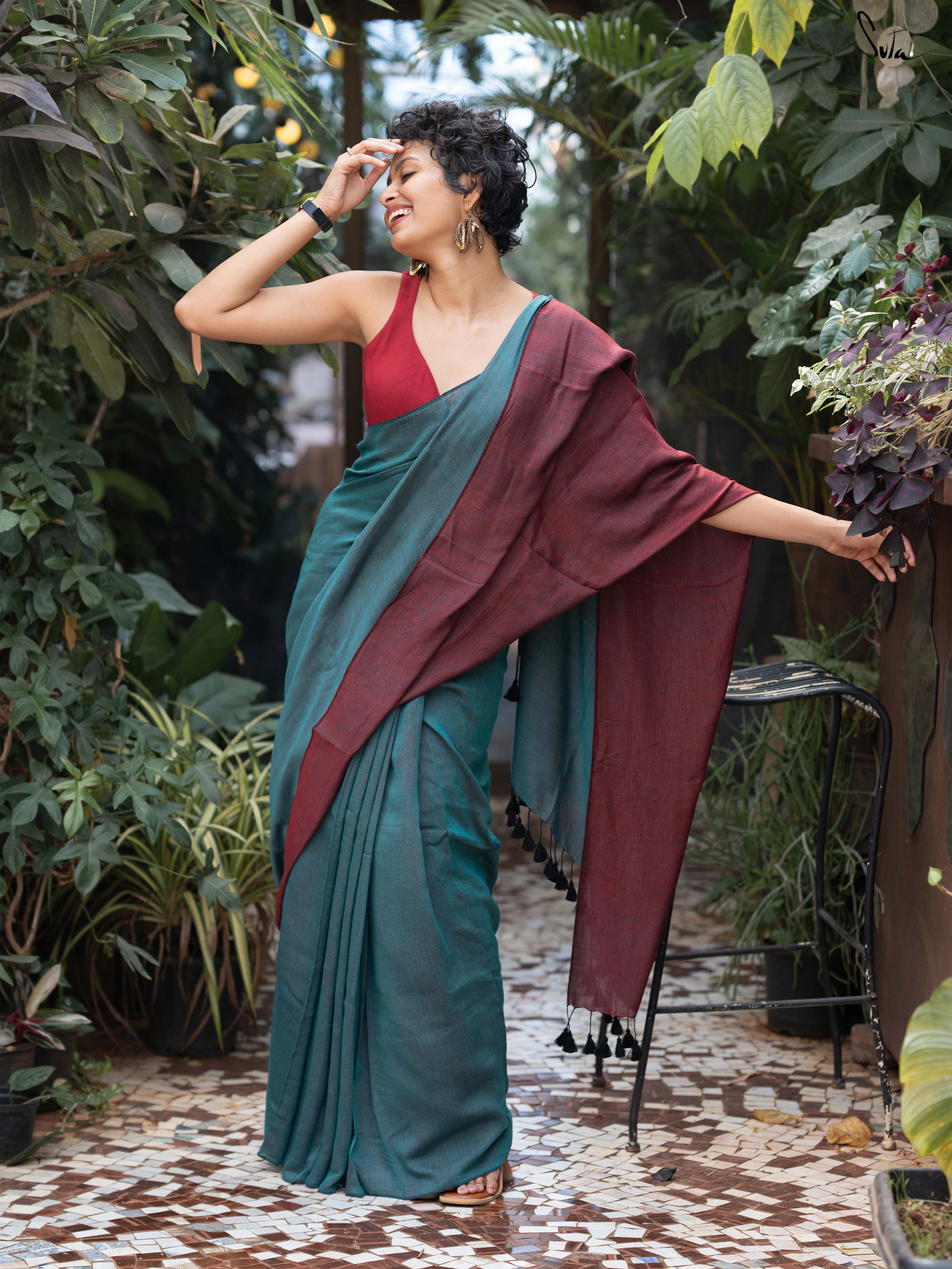 Yin Yang Symphony (Reversible Saree)