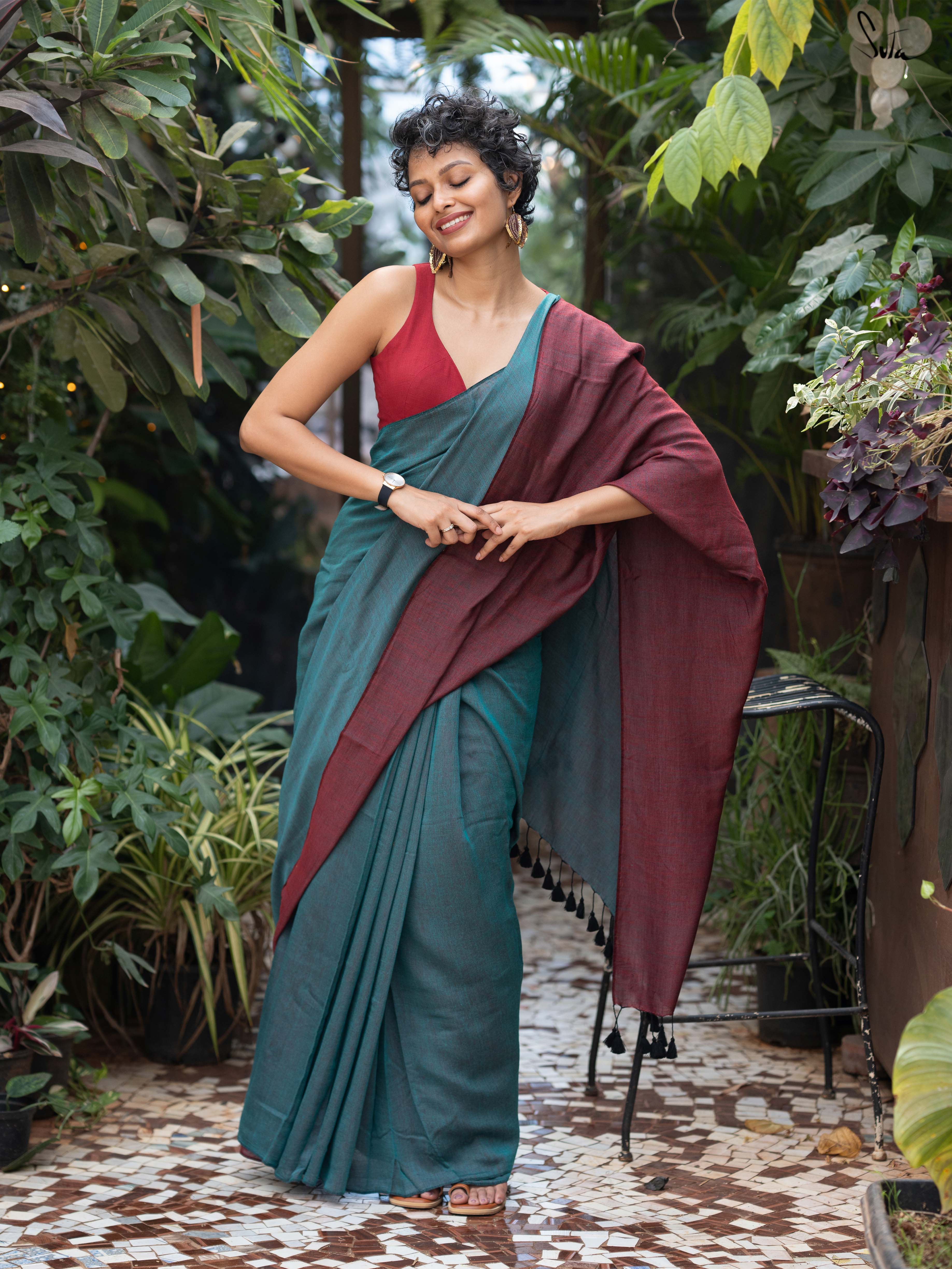 Buy Soft Cotton Silk Saree Online | Linen World