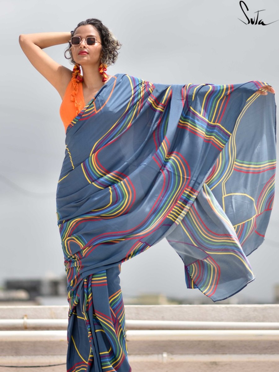 Follow the rainbow (Saree) - suta