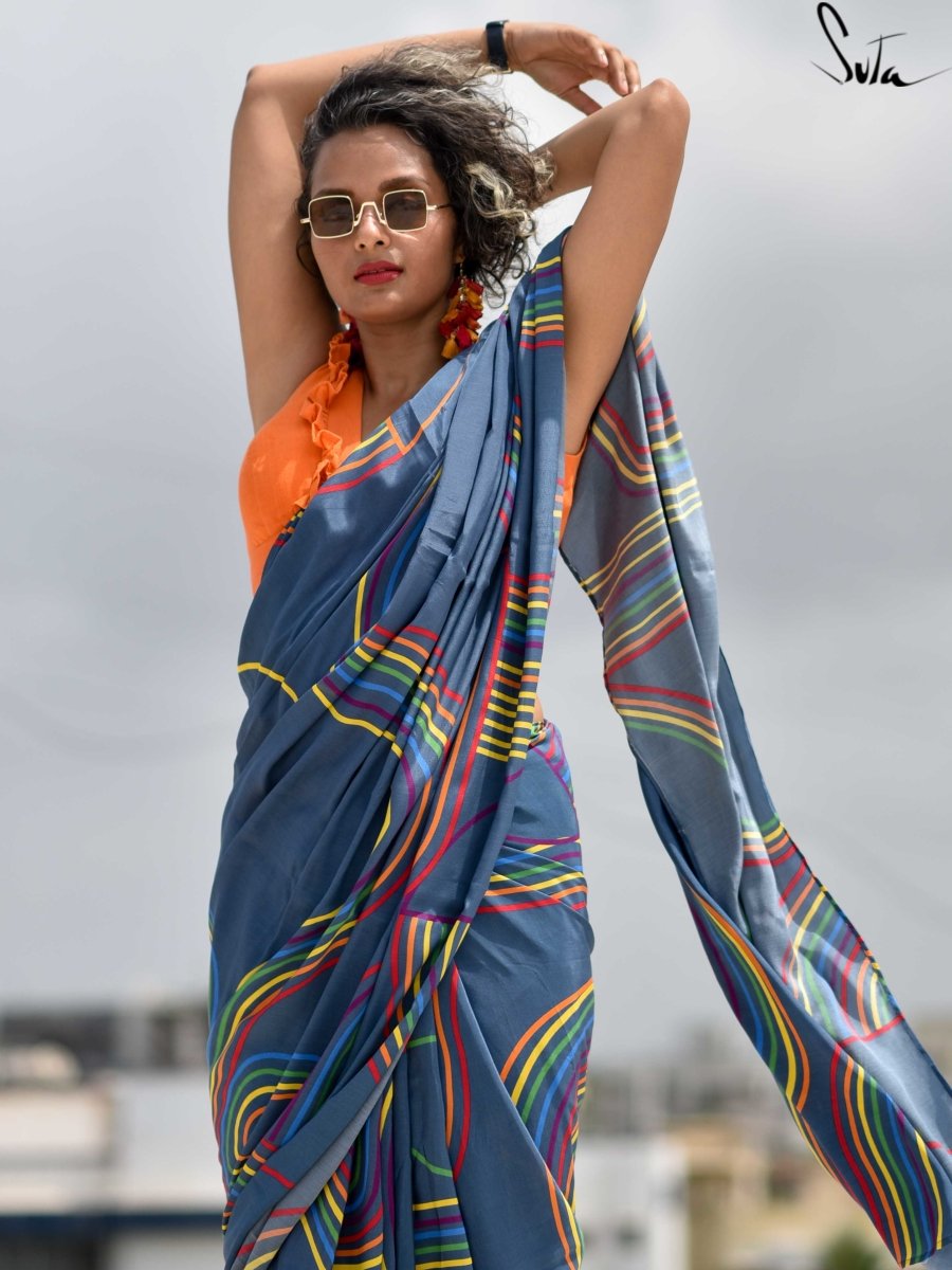 Follow the rainbow (Saree) - suta