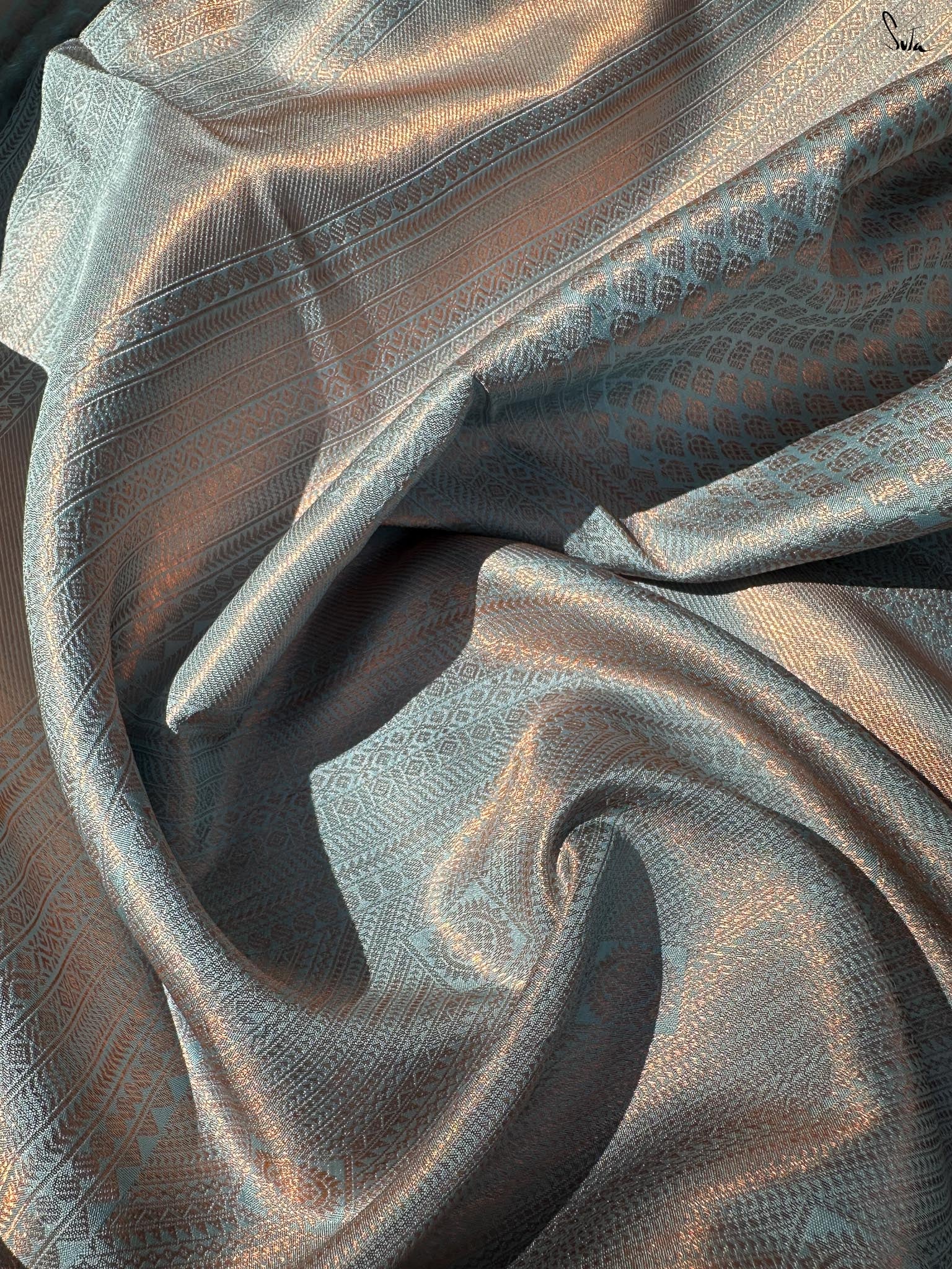 Rajlaxmi Grey Kanjivaram Saree