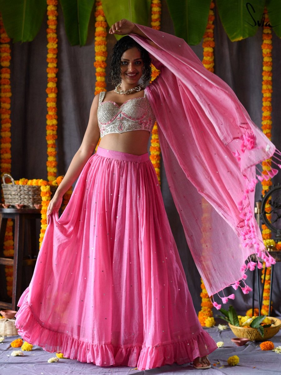 Gulabi Kamal (Lehenga Set) - suta