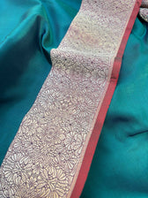 Jashn-E-Ishq Green Banarasi Saree