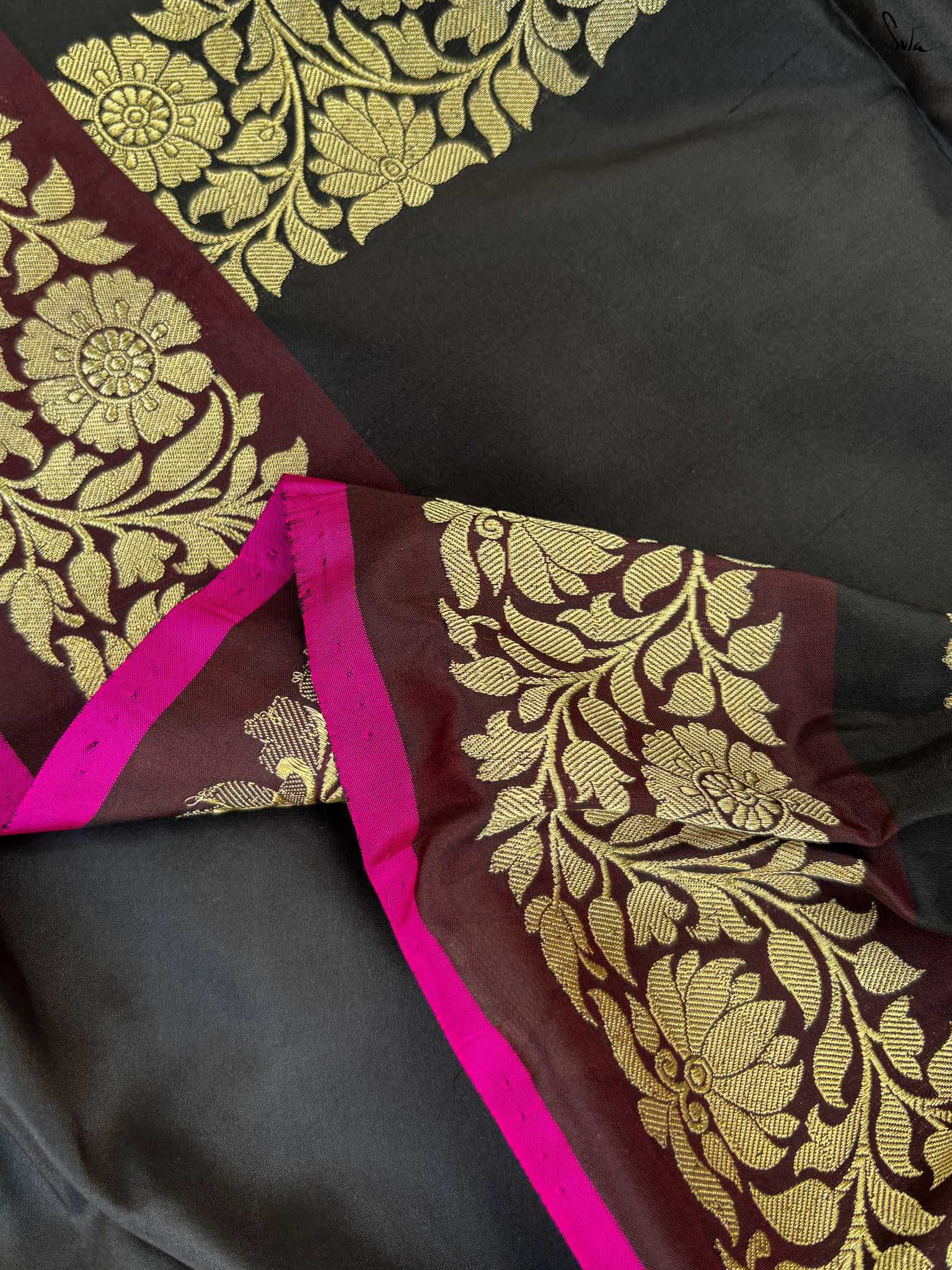 Ranamahal Black Banarasi Saree