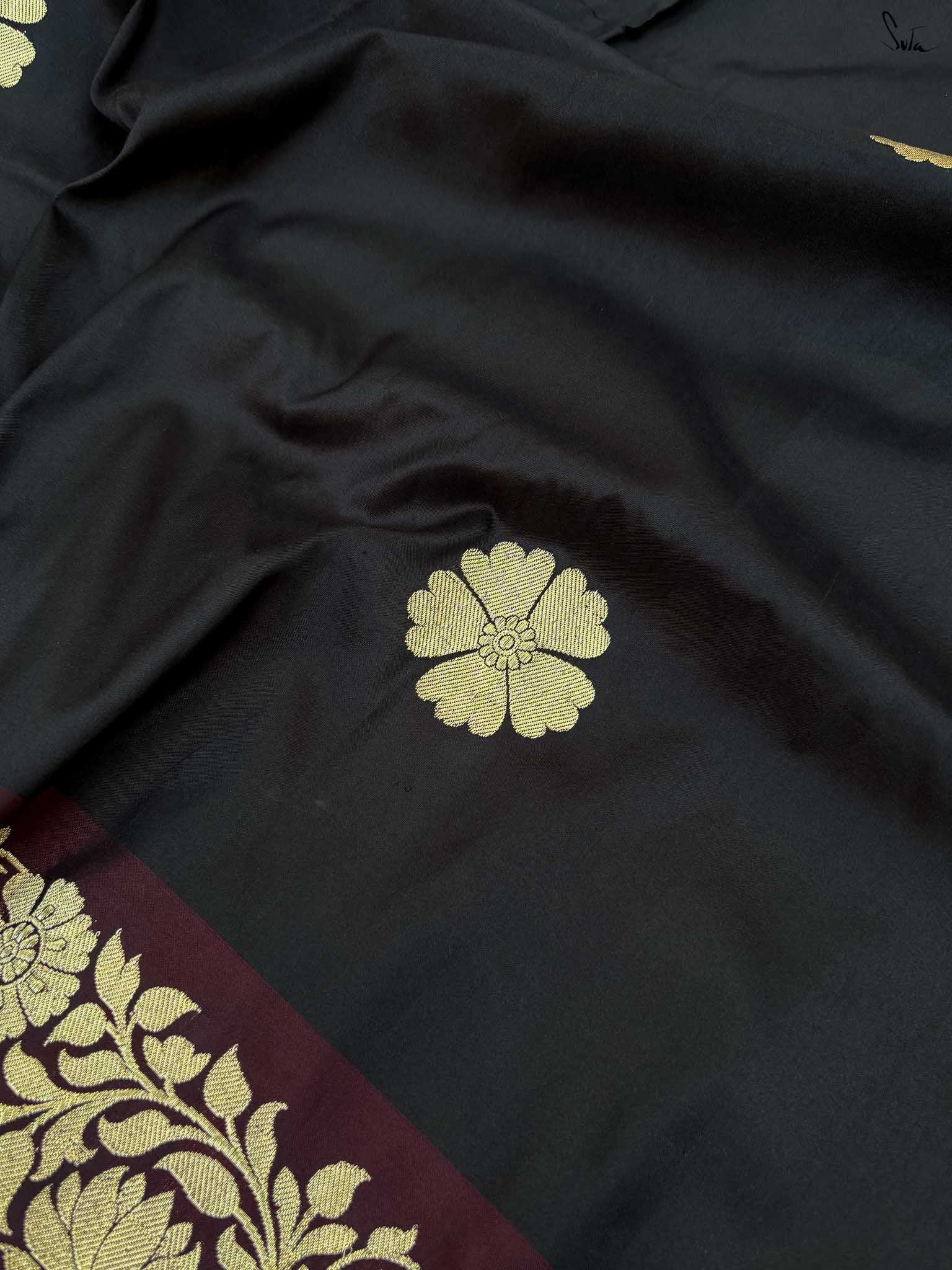 Ranamahal Black Banarasi Saree