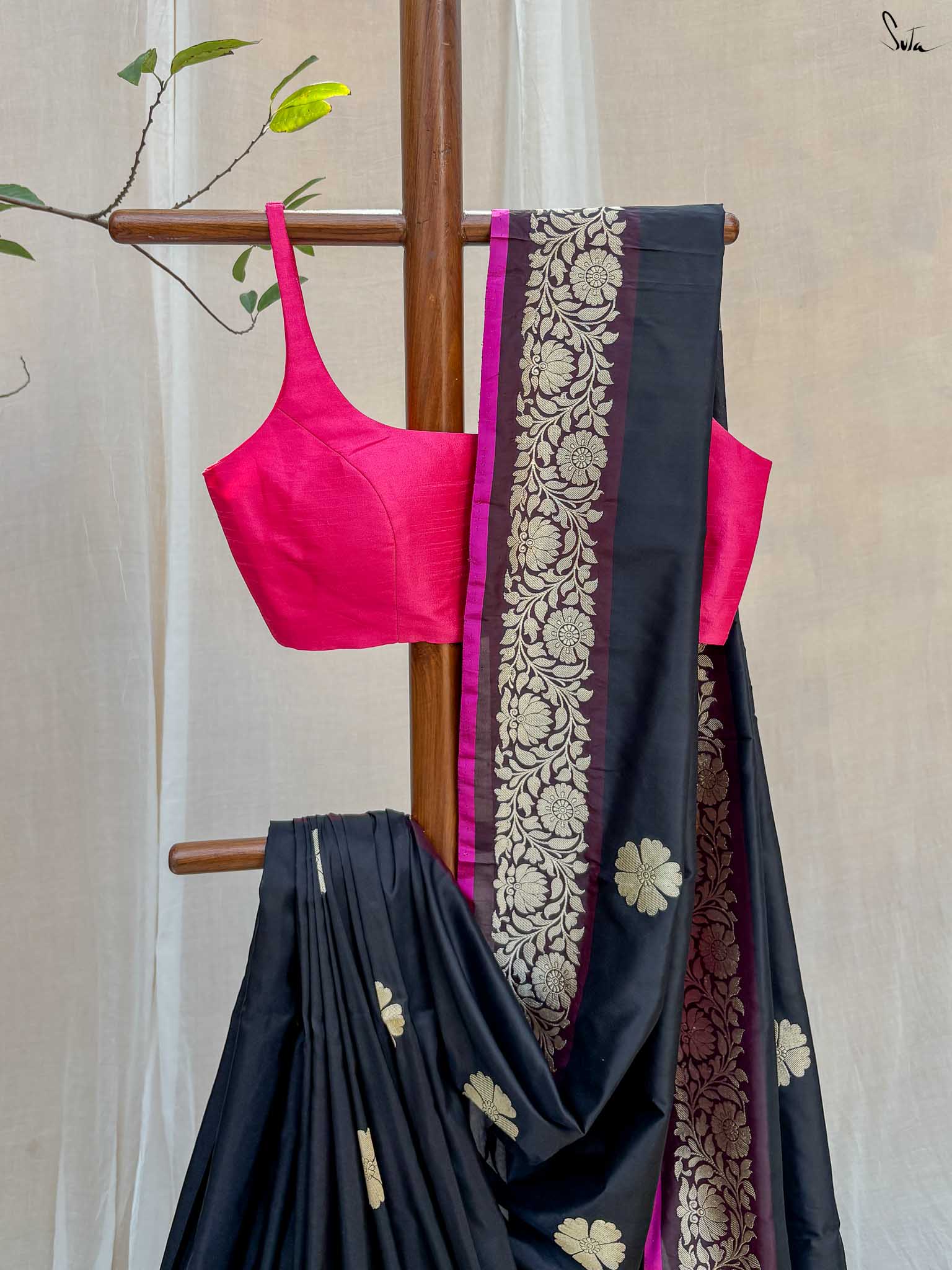 Ranamahal Black Banarasi Saree