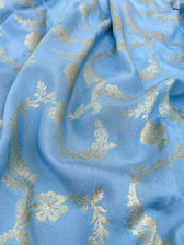 Mokshda Sky Blue Banarasi Saree