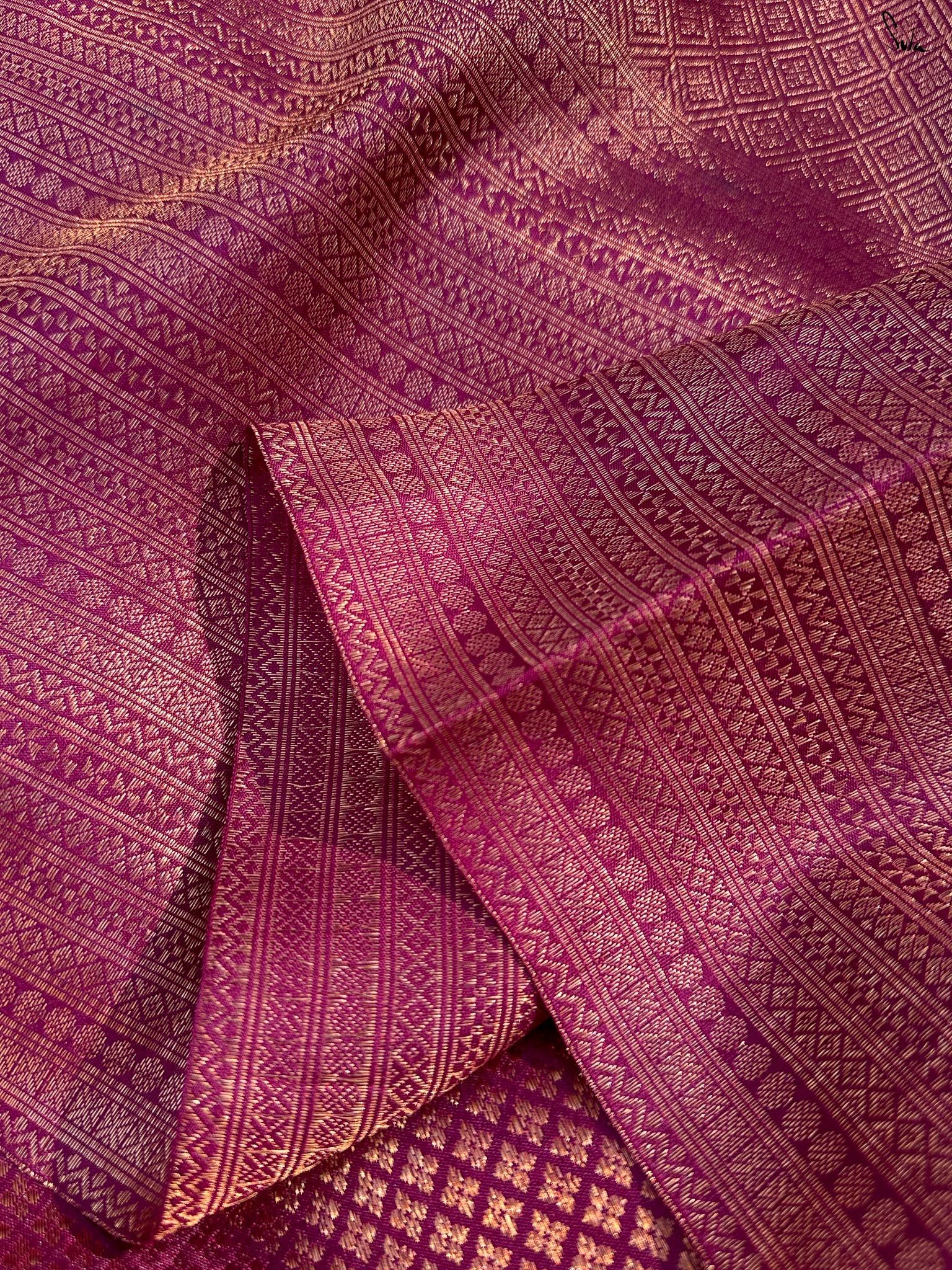 Kaadambari Purple Kanjivaram Saree