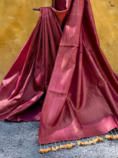 Kaadambari Purple Kanjivaram Saree
