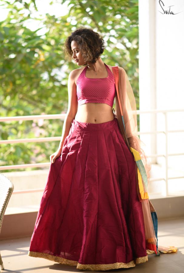 Magical magenta Raw silk skirt - suta.in