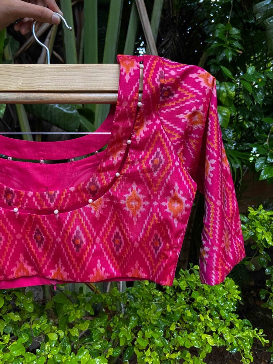 MOTIYON KI NADI PINK (BLOUSE) - suta.in