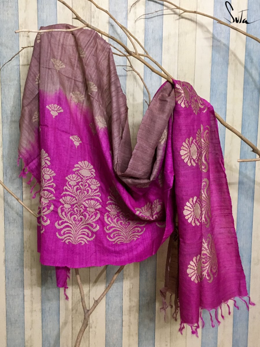 Pink spruce (Dupatta) - suta