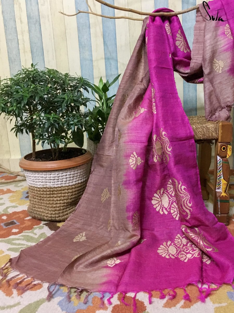 Pink spruce (Dupatta) - suta