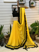 Pleats or ruffles on yellow - suta.in