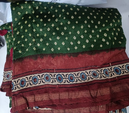 Chanderi Ajrakh Bandhani - IGS-10