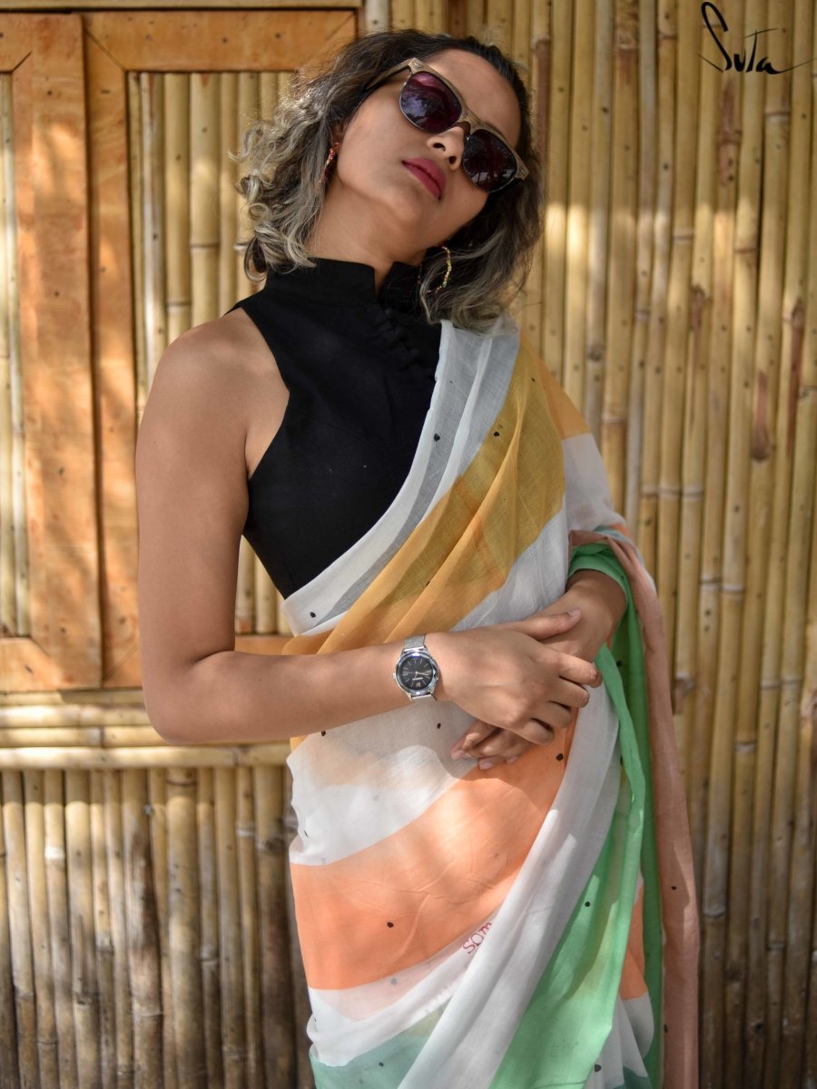 Neck Saree High Neck Gala Blouse Design Silk Blouse Black High