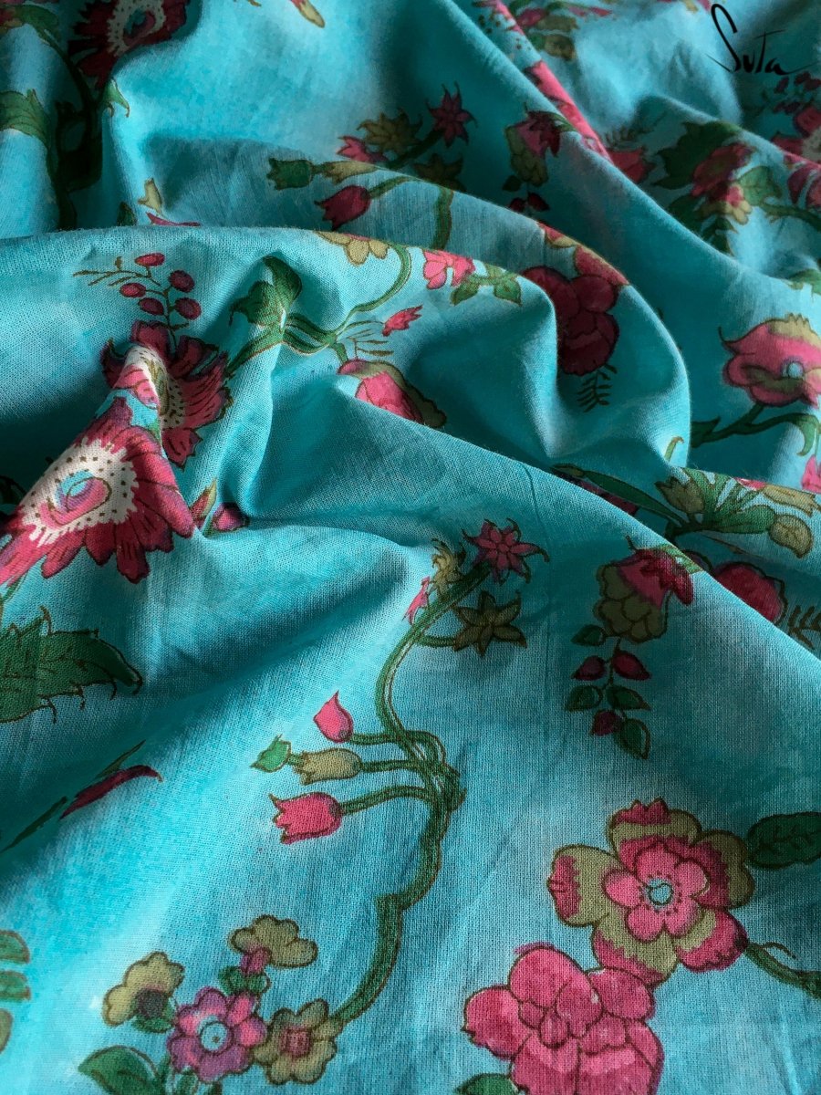 Coral blue (Fabric) - suta.in