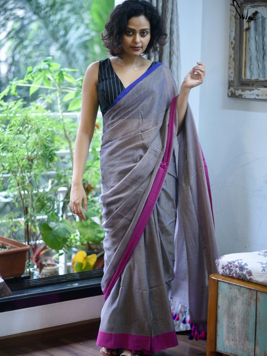 Pretty Pink Handloom Chanderi Silk Saree with Ek Naliya Weave – WeaverStory