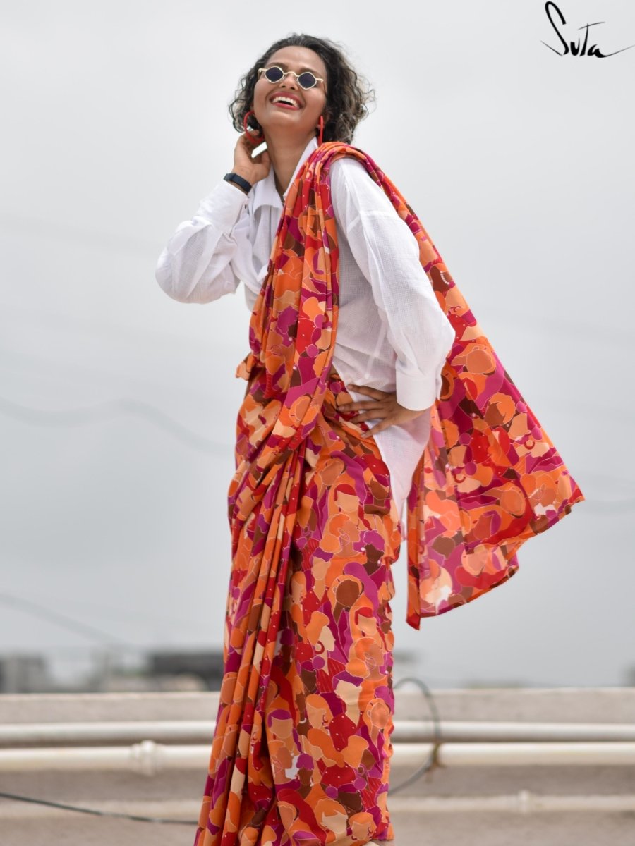 Shirt Blouse | Saree draping styles, Saree look, Fashion