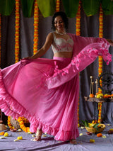 Gulabi Kamal (Lehenga Set) - suta